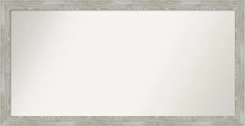 Miniatura 226 de Amanti Art Espejo de baño gris para sobre el fregadero, 31 x 48 pulgadas, espejo de tocador rectangular estrecho de color gris, marco de madera