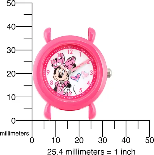 Miniatura 5 de Disney Minnie Mouse - Reloj analógico de cuarzo para niños, Rosado