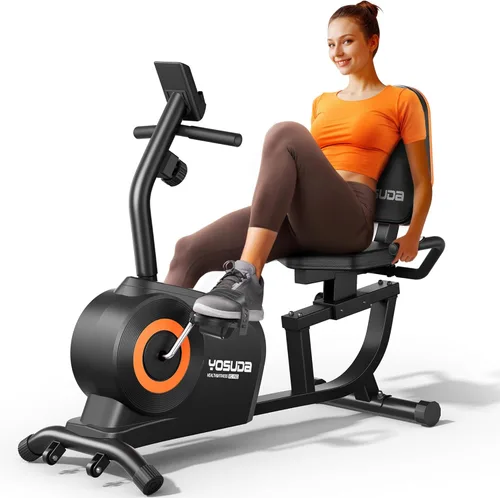 Miniatura 9 de YOSUDA Recumbent Exercise Bike for Home，Magnetic Staionary Bike for Seniors/Adults with Adjustable Seat, 350LB Capacity, 16-level Resistance, LCD