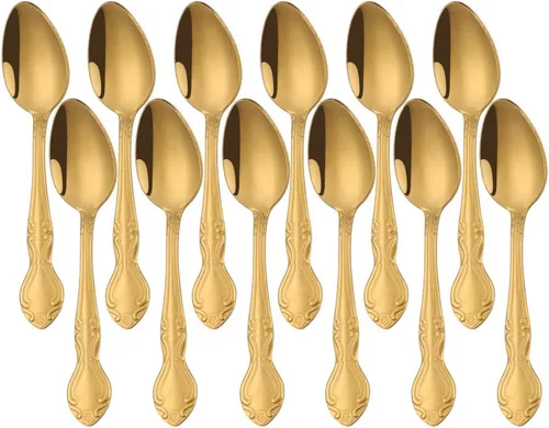 Miniatura 20 de Juego de 12 cucharas de café, mini cucharas de café, cucharas de espresso de acero inoxidable, cucharas pequeñas para postre, té, aperitivo, 4.6