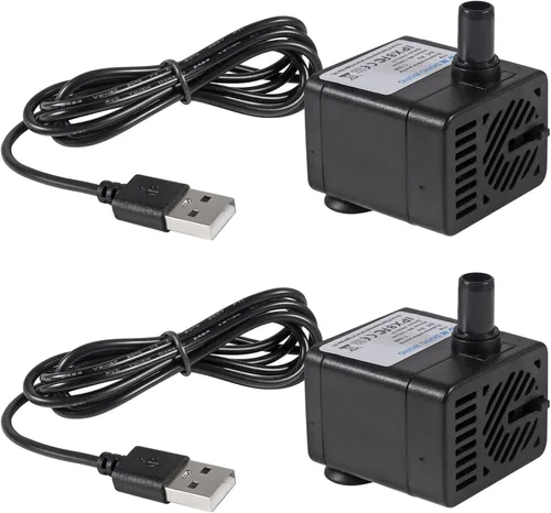 DIANN 2 unids mini bomba de agua DC 5V bomba sumergible USB pequeña fuente bomba 3W para acuarios pecera acuario fuente de flujo ajustable