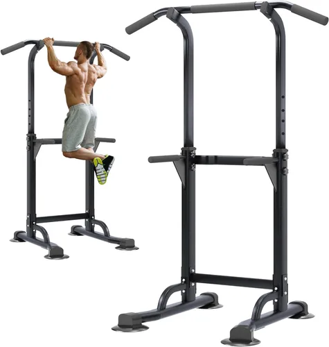 Soges Power Tower - Estación de barras de tracción y fondos, estación de fondos con soporte independiente para gimnasio en casa, equipo de