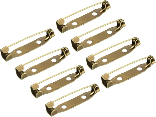 Miniatura 20 de MECCANIXITY 150 pines de barra de seguridad de 0.591 in, broche de cierre para insignias de identificación, tarjetas de nombre, etiquetas para Tono