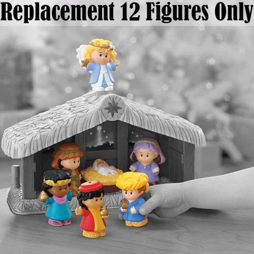 Miniatura 2 de Piezas de repuesto para Fisher Price Little People Christmas Story - J2404 ~ figuras de camello, burros, ovejas, sabios, María, José, ángel, bebé