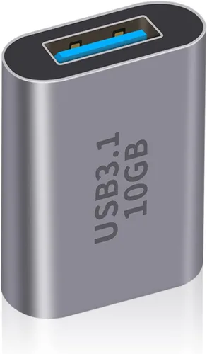 Duttek Adaptador USB C hembra a USB hembra 3.1 Gen2, 10Gbps bidireccional tipo C a tipo A, adaptador OTG compatible con sincronización de datos y