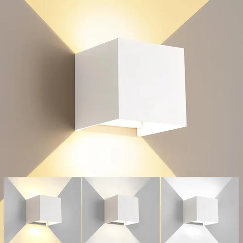 Miniatura 25 de 2 piezas de luces de pared G9 para exterior/interior, apliques de pared con luces hacia arriba y abajo, IP65 impermeables, iluminación moderna