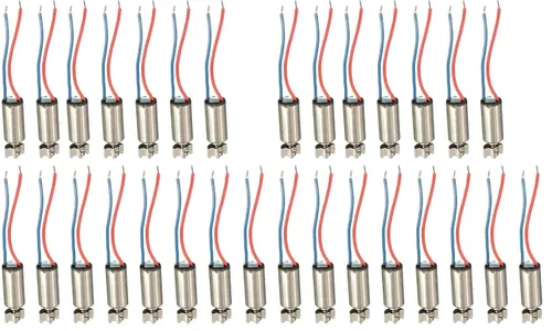 Miniatura 2 de DC Micro Vibración Motores 1.5V 3V 0.157 in x 0.669 in Paquete de 15 8000RPM-12000RPM, mini motores vibratorios cepillados sin núcleo de CC, motor