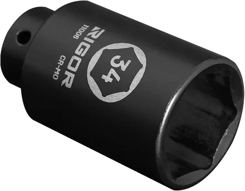 Miniatura 8 de RIGOR 11001 - Enchufe de impacto de tuerca de eje de 1.142 in, accionamiento de 1/2 pulgada, 6 puntos, profundo, CR-MO, métrico, ajuste rápido
