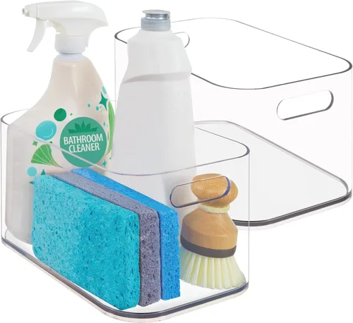 Miniatura 9 de STORi Bliss - Contenedor organizador de despensa transparente abierto de 10 x 6 pulgadas, recipientes de plástico con asa para cocina, refrigerador