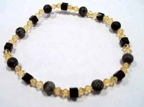 Miniatura 2 de Pulsera elástica de jaspe camafeo de 7 pulgadas