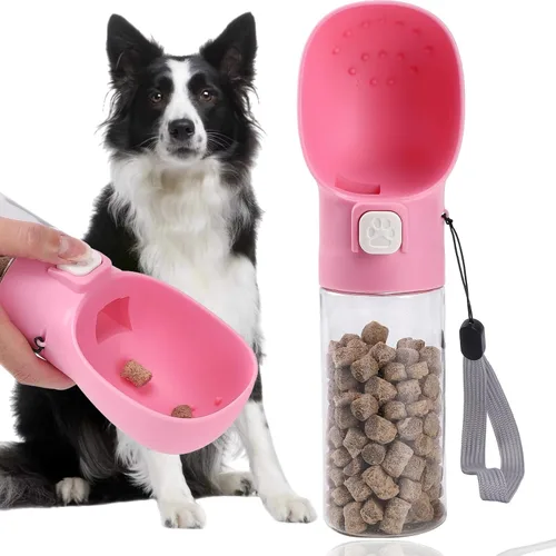 Miniatura 9 de Colorday Dispensador de golosinas de mano para perros, bolsa integrada para clicker y golosinas, comedero de mano para entrenamiento de cachorros