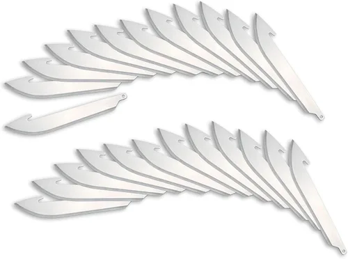 Miniatura 7 de Cuchillos Outdoor Edge RazorPro L de caza con cuchilla reemplazable de afeitar ultraafilada, mango naranja antideslizante TRP, funda para cinturón