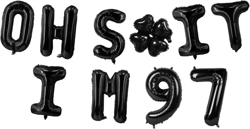 Miniatura 26 de Globos de látex de 16 pulgadas con texto en inglés "Oh I'm 14" Black Hallo Fourteen Cheers to 14 Years Old Theme Decor for Man Woman Happy 14th