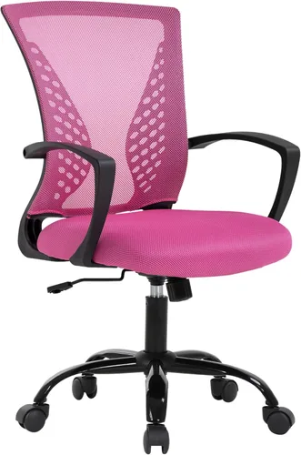 Miniatura 9 de Silla de oficina de malla, silla de escritorio, silla para computadora, con soporte lumbar, reposabrazos, giratoria, ajustable, ergonómica