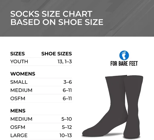 Miniatura 7 de For Bare Feet Adult NCAA Surge Quarter Length Crew Socks - All Weather Performance - Men & Women - Enhance Your Team Footwear