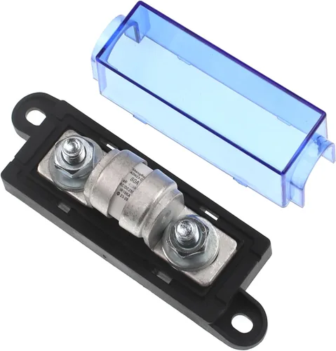 Miniatura 2 de ZOOKOTO Bloque de Fusibles 150VDC IR10KA 80A Clase T con Portafusible de 80 Amperios, Compatible con Inversores y Aparatos de Alta Potencia