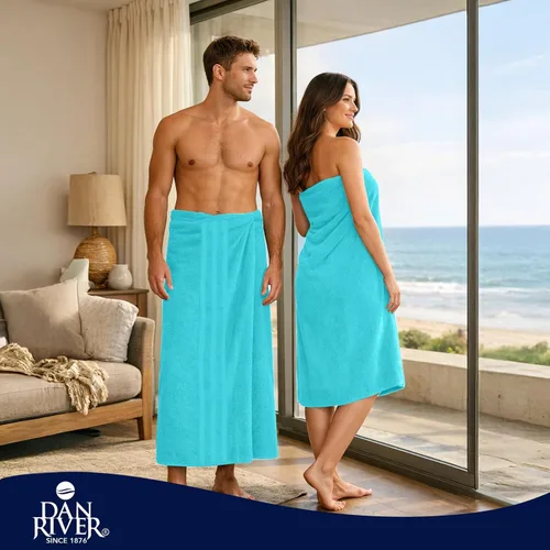 Miniatura 2 de DAN RIVER Paquete de 2 toallas de baño extra grandes de 35 x 70 pulgadas, toallas de baño grandes para adultos, juego de toallas de gran