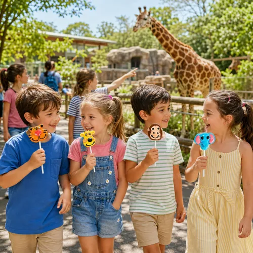 Miniatura 4 de Fruidles Zoo Animal Lollipop Suckers Candy, caramelos duros envueltos individualmente sin grasa con divertidos diseños de animales de zoológico