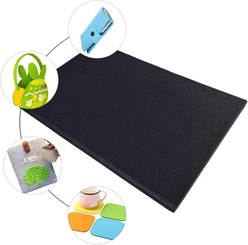 Miniatura 3 de Jtnohx - Fieltro rígido, hojas de fieltro de 2 mm de grosor para manualidades, cuadrados de tela de fieltro dura de 20,3 x 30,5 cm, 8 piezas