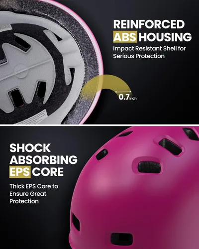 Miniatura 3 de OutdoorMaster - Casco de patineta y ciclismo, dos forros extraíbles, ventilación, para varios deportes, scooter, patinaje en línea, patinaje