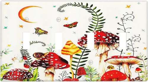 Miniatura 106 de Placa de cubierta de tomacorriente con diseño de mariposa, placas decorativas de pared, 1 gang, cubiertas de enchufes eléctricos, placa frontal Arte