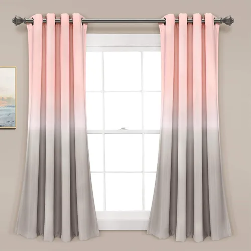 Miniatura 13 de Lush Decor Cortinas Ombre Fiesta con Filtro de Luz Juego de Paneles para Ventana para Sala, Comedor, Dormitorio (Par), 52" An x 84" L, Amarillo