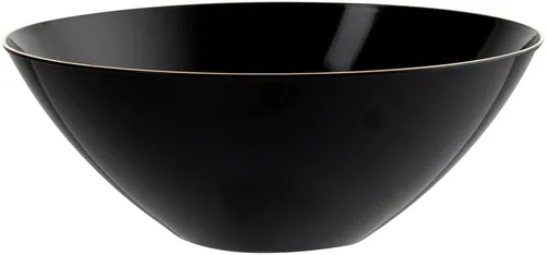 Miniatura 14 de Restaurantware -Moderna - Cuencos de plástico de 6 onzas, 20 cuencos de ensalada desechables duraderos - Con borde dorado, resistente, cuenco