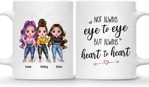 Miniatura 25 de Gossby Taza personalizada para madre y 1 hija, como madre como hija, regalos para madre, mejores tazas de café para madre, taza personalizada