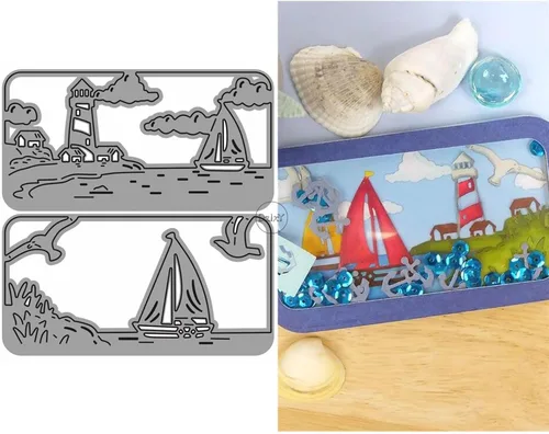 Miniatura 9 de DzIxY Casas Troqueles de corte de metal para kit de fabricación de tarjetas, troquelados de papel en relieve, plantillas de máquina de álbumes