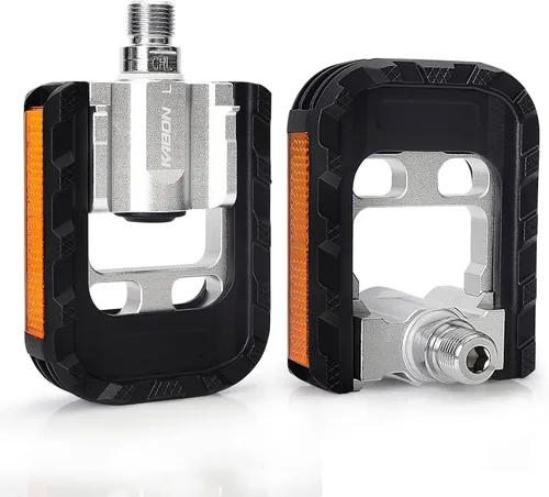 Miniatura 10 de KABON Pedales de bicicleta plegables, pedales plegables de bicicleta con aluminio, pedales de ciclismo antideslizantes universales de 9/16 pulgadas