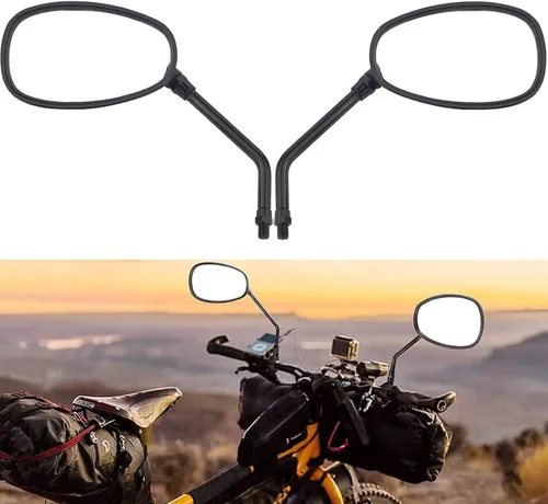 Miniatura 4 de Espejos laterales retrovisores para manillar de motocicleta, 0.394 in para Honda Sports Bike Cruiser Chopper Dirt Bike Scooter