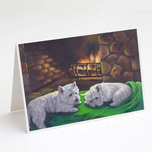 Miniatura 249 de Caroline's Treasures PPP3013GCA7P - Tarjetas de felicitación y sobres para mascotas de Basset Hound Teacher, paquete de 8 tarjetas en blanco