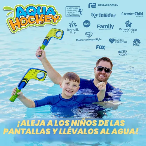 Miniatura 2 de Divertido juego de mini palos de hockey – Juega en la piscina y la playa o en casa – Para niños y adultos de todas las edades – Usa las paletas