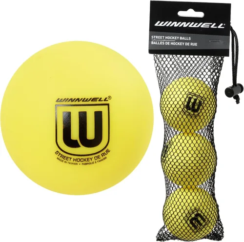 Miniatura 7 de Winnwell Pelotas deportivas de hockey callejero – Pelotas para interiores y exteriores con bolsa de almacenamiento – Ideal para juegos de hockey