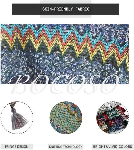 Miniatura 10 de Capa tipo poncho de punto para mujer, cárdigan de punto con flecos para otoño e invierno