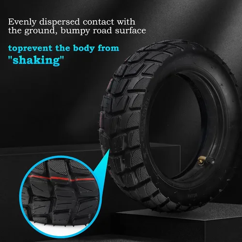 Miniatura 5 de Neumático para scooter Relibupdater 80/65-6 para uso fuera de la carretera, neumáticos de 10 pulgadas con tubos interiores de repuesto, neumáticos