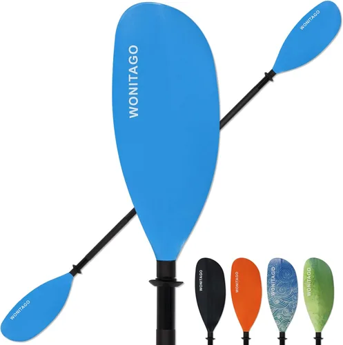 Miniatura 16 de Remos de Kayak con Eje de Aleación y Pala de PP, Remos Flotantes para Kayak, Ajustables 230-250 cm/90-98 Pulgadas, 210-230 cm/82-90 Pulgadas Verde