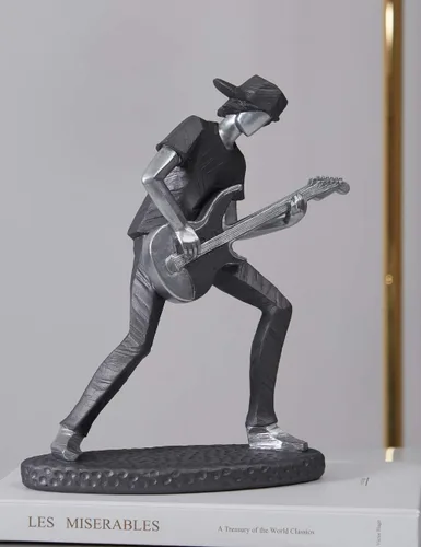Miniatura 9 de HAUCOZE Estatua de músico, estatua musical, regalo, decoración del hogar, centro de mesa, escultura para piano estudio, dormitorio, poliresina, 9.5