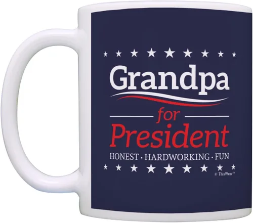 Miniatura 4 de ThisWear Taza de café de cerámica con asa para abuelo para presidente de 11 onzas 11oz - Grandpa