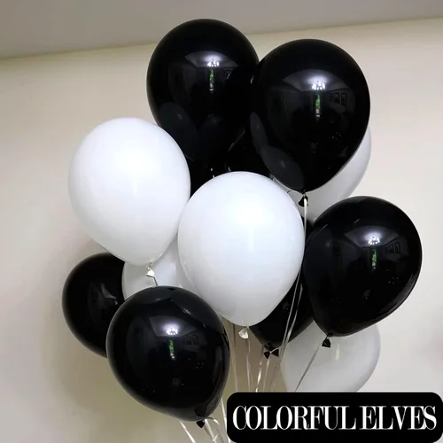 Miniatura 5 de 100 globos metálicos cromados negros de látex de 12 pulgadas, globos gruesos brillantes para decoración de fiestas