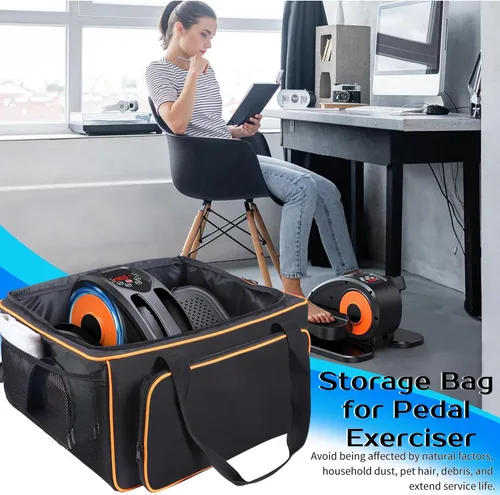 Miniatura 6 de Rsobl Bolsa de almacenamiento compatible con el ejercitador de pedales GUGTTR, máquina elíptica para debajo del escritorio, organizador ajustable