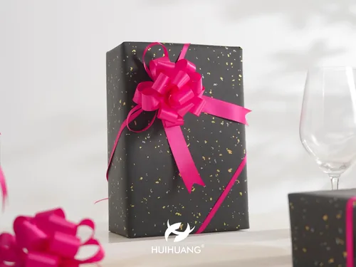 Miniatura 7 de HUIHUANG Lazos Rosa Fucsia Intenso 12 PCS Lazos de Tirón de Satén Rosa Fucsia 4" x 8" Lazo de Regalo para Envolver Regalos, Cesta de Regalo, Bolsa