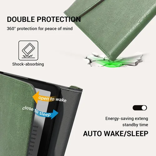 Miniatura 4 de CoBak Premium Case for Kindle Paperwhite & Kindle Colorsoft 7" & Hanvon with Hand Strap – Automatic Wake/Sleep, Stylish & Durable, Comfortable