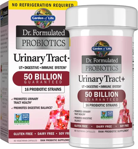 Garden of Life Dr. Formulated, probióticos para el tracto urinario+ - Probiótico acidophilus apoya la salud del tracto urinario, equilibrio