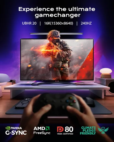 Miniatura 2 de Stouchi Cable DisplayPort 2.1 de 6.5 pies, cable DP 80Gbps [16K@60Hz, 8K@120Hz, 4K@240Hz, 1080P@360Hz] HDR, HDCP, DSC 1.2a, FreeSync G-Sync, cable