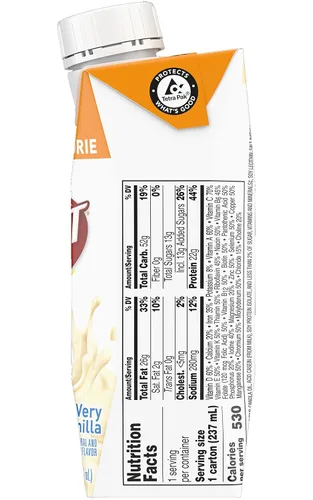 Miniatura 7 de Boost Bebida nutricional completa de calorías, muy alta, caja de vainilla, 8 onzas, paquete de 27