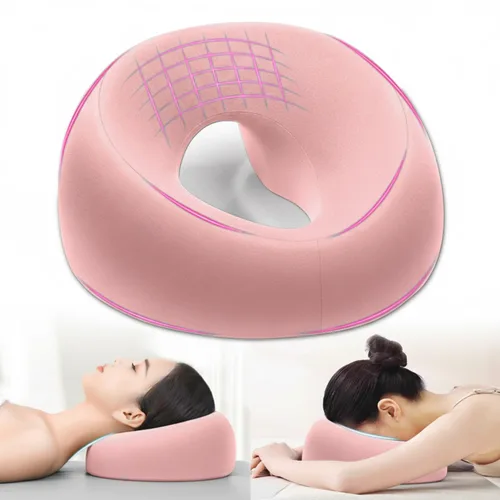 Miniatura 12 de Reposacabezas de masaje facial para cama, almohada boca abajo, masaje para dormir, almohada BBL después de la cirugía, recuperación posterior a