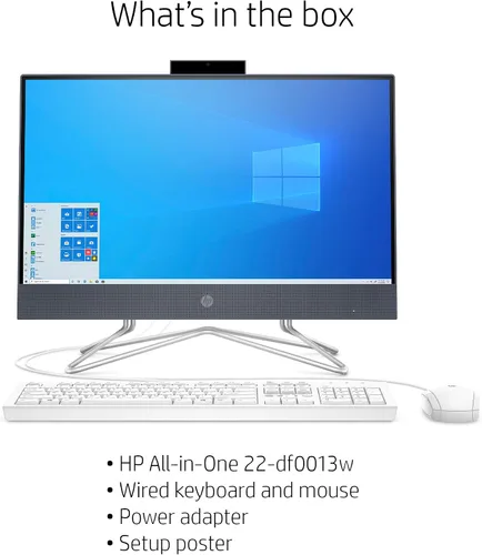 Miniatura 5 de HP PC todo en uno WLED Full HD de 22-DF de 21,5 pulgadas Intel Celeron G5900T 4 GB 256 GB SSD Win 10