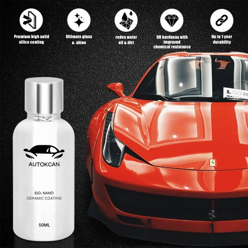 Miniatura 2 de 10H Nano revestimiento cerámico para automóviles, 1.7 fl oz (1.7 fl oz) de alto brillo, antiarañazos, SiO2, kit de revestimiento de cerámica