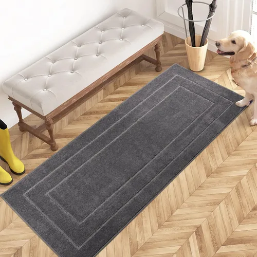 Miniatura 20 de PURRUGS Tapete para puerta que atrapa la suciedad, 20 x 31.5 pulgadas, antideslizante, lavable a máquina, tapete de entrada para perro, tapete